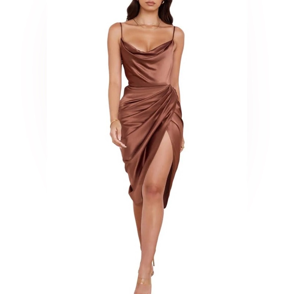 House of CB Toffee 'Reva' Corset Midi Dress Size M